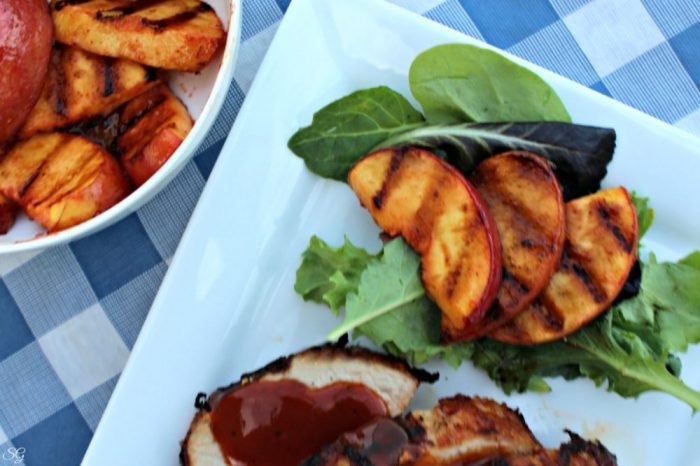 Spicy Grilled Peach Salad
