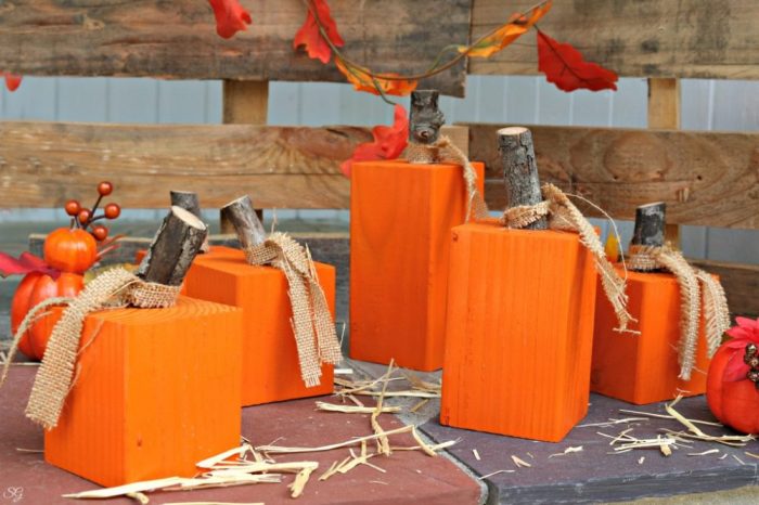 Wood Halloween Jack O Lanterns, Fall DIY Pumpkin Patch