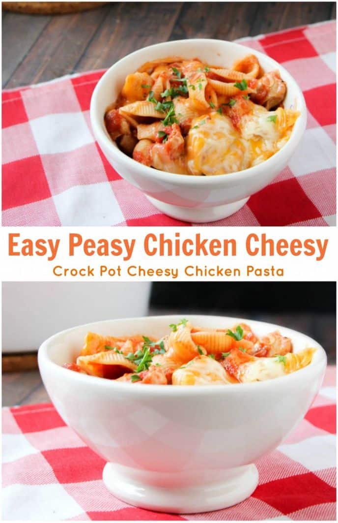 Slow Cooker Creamy Chicken Pasta, Easy Cheesy Crock Pot Chicken Pasta! Make this slow cooker chicken pasta dish today! It's easy and very delicious. Get the recipe now!