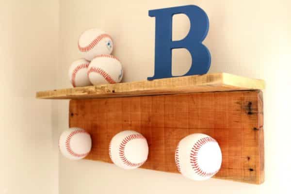 DIY baseball hat rack to display your hat at home
