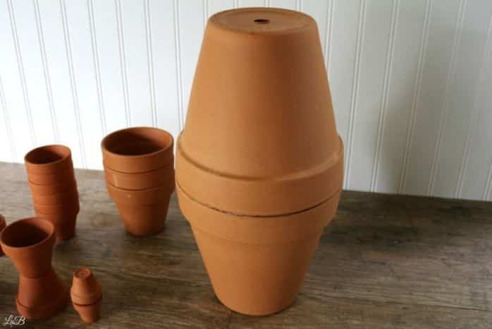 Clay pot garden sculpture ideas