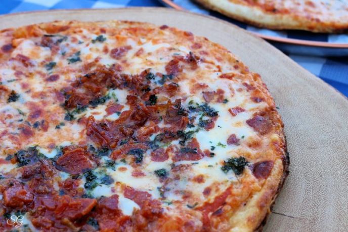 The Ultimate Backyard BBQ Pizza Party, Uncured Pepperoni and Uncured Bacon American Flatbread Pizza