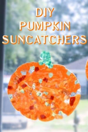 Pumpkin suncatchers DIY project at home