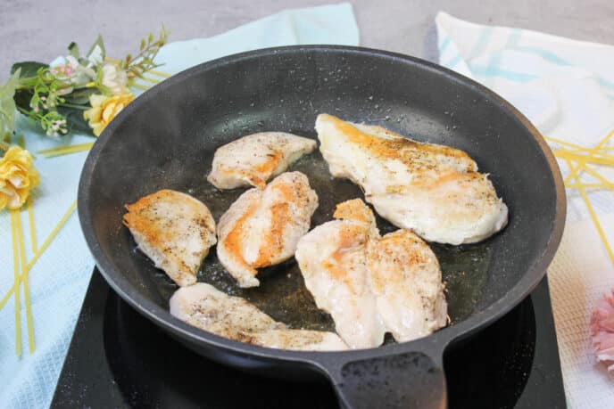 Creamy Linguine Alfredo with Chicken Recipe Chicken breasts